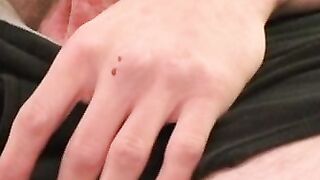 Beautiful amateur Ricky teases and jerks off his cock solo