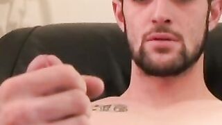 Beautiful amateur Ricky teases and jerks off his cock solo