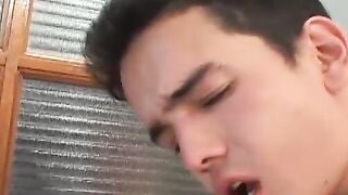 Hot twink latino Paulo getting pounded in his tight raw ass
