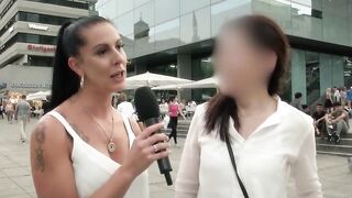 German street casting with vulgar mom
