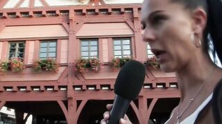 German street casting with vulgar mom
