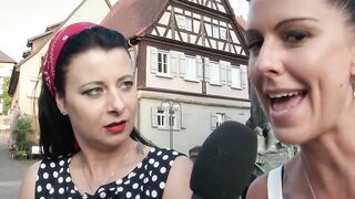 German street casting with vulgar mom