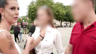Amateur lovers approached for anal sex public