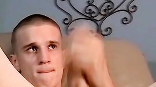 Handsome homo Ricky plays with cock hungry dude Joe