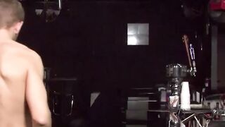 Stunner Chase Newport drunk every drop of cum from two dudes long penises