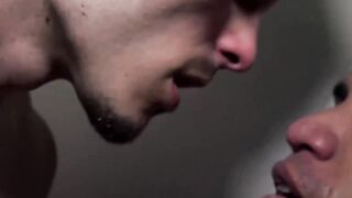 Asian Alon Kemey gets on his knees and works on Hugo Dupres big French dick