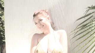 Tessa Fowler - Gold Bikini Shower one