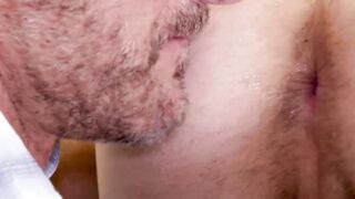DaddiesPorno.com - Barebacking my sexy stepdad Greg Dixxon after he rims my delicious