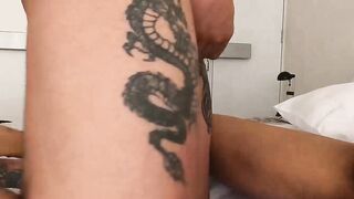 LatinoJuice.com - Inked hottie Cain Gomez endures Enriques deep thrusting in his ass