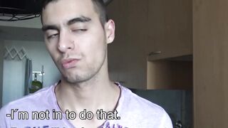 LatinoJuice.com - Curious adorable twink Cano rides my uncut dick and showers me with