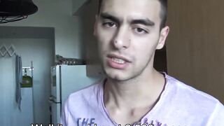 LatinoJuice.com - Curious adorable twink Cano rides my uncut dick and showers me with