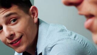 Tattooed Justin Mathews and Kyle Wyncrest make out lustfully before a hot anal sex