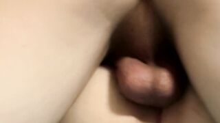 Petite twink welcomes his blond stepbrother with a cumshot