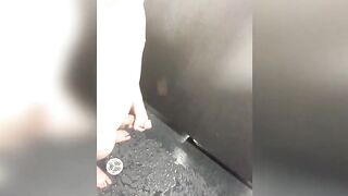 Skinny twink Andy Companion solo masturbates while showering