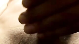 Horny Alexxx blasts cum on the floor after jerking cock
