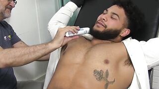 Latino gentleman hunk tied up and tickle tormented by dom