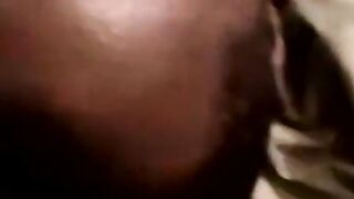 Mature black gay sucks young balls and eats warm cum
