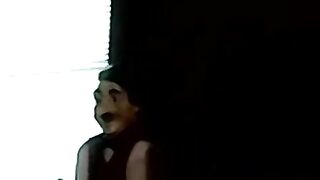 Mature black gay sucks young balls and eats warm cum