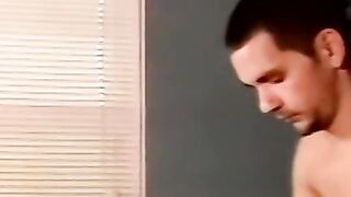 Two straight amateurs are jacking off to porn and cumming