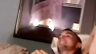 Two straight amateurs are jacking off to porn and cumming