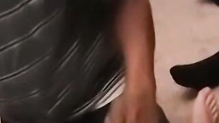 Gay amateurs masturbate to porn while a black guy blows them
