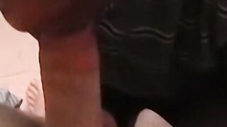 Gay amateurs masturbate to porn while a black guy blows them