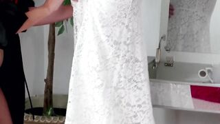Bride-to-be has lesbian sex during dress rehearsal