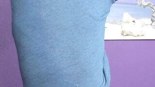 Blonde skinny twink Rany strokes long dick and stuffs dildo