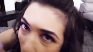 Deep throated lady Brooklyn Gray rimms her lover in POV