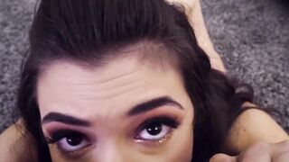 Deep throated lady Brooklyn Gray rimms her lover in POV