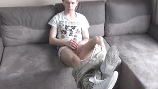 UncutSkin.com - Dirty eastern European twink Axel wanks his uncut boner solo