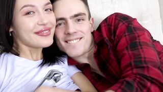 EuroBabes21.com - Small-boobed girlfriend captures her own blowjob prowess