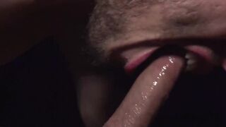 Cock sucker Datgeek devours Dallas Knoxxxs cock as his midnight snack