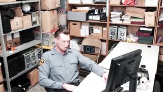 Perps4Sale.com - Skinny twink thief jerks off Hunk policemans huge baton