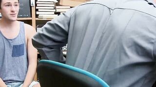 Perps4Sale.com - Skinny twink thief jerks off Hunk policemans huge baton