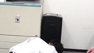 Hunky boss Hiroya bends over his employee Kouki and breeds his hard