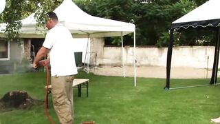 Freaky mom fucks her garden dude