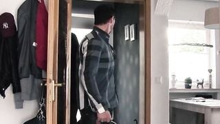 Cousin of cousin catches him jerking off