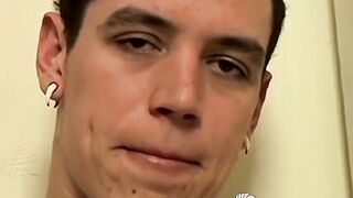 Gorgeous young man Tygger wanking off while flexing his sexy feet