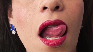 Transsexual succubus stripteasing before anal play