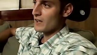 Horny boys Ajax and Cg loves wanking on living room couch