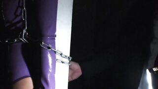 Chained sub gets plowed by her master
