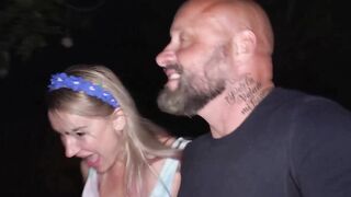 Amateur honey gets rammed outside