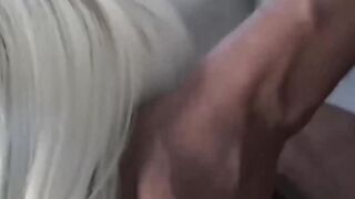A plump elderly woman named Lacey Starr has a deep mouth and ebony hair