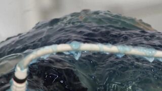 Waxed sub gets mouth screwed