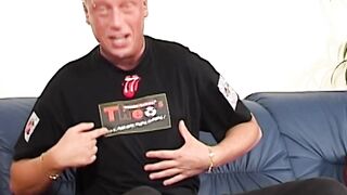 Pierced blondie taking penis