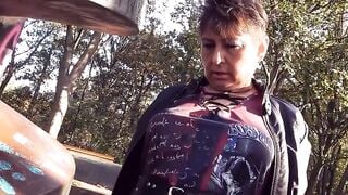 Sex seen into the park with older woman Rubina Public