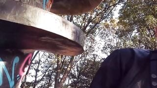 Sex seen into the park with older woman Rubina Public
