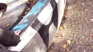 Sex seen into the park with older woman Rubina Public