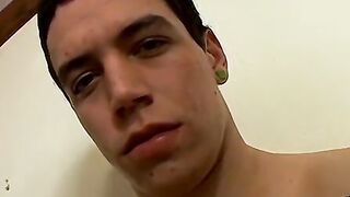 Straight guy slips out of his boxers exposing his huge cock